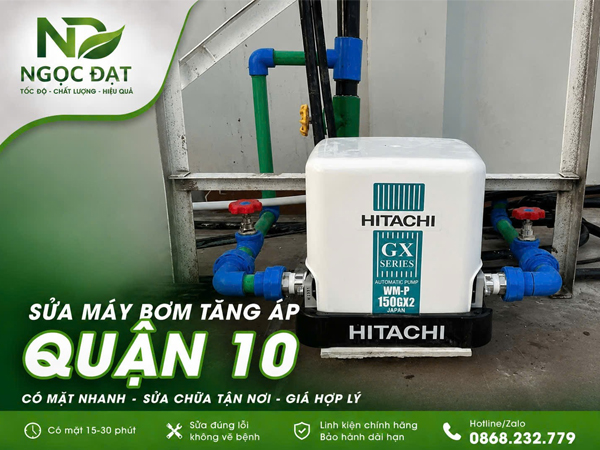 Sửa bơm tăng áp quận 10