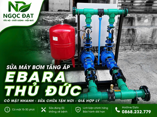 Sửa bơm tăng áp Ebara Thủ Đức