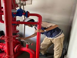 Thợ sửa máy bơm PCCC áp lực nước yếu